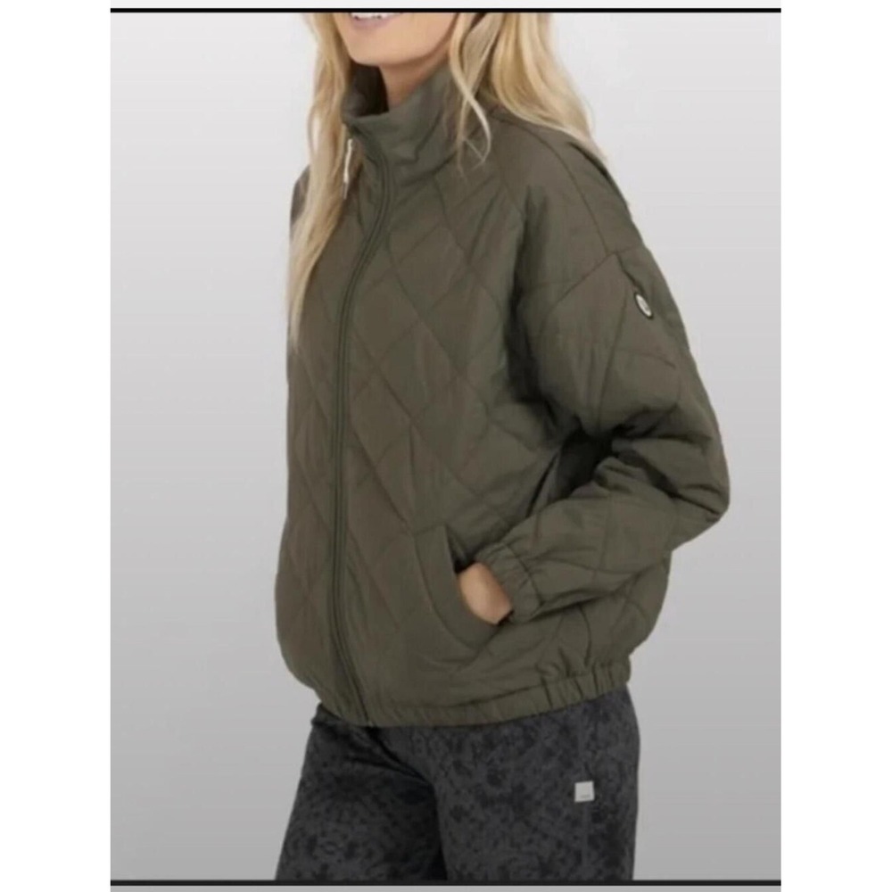 Vuori Canyon Insulated Jacket Women XL Dark Oregano Green Quilted Full Zip VW522